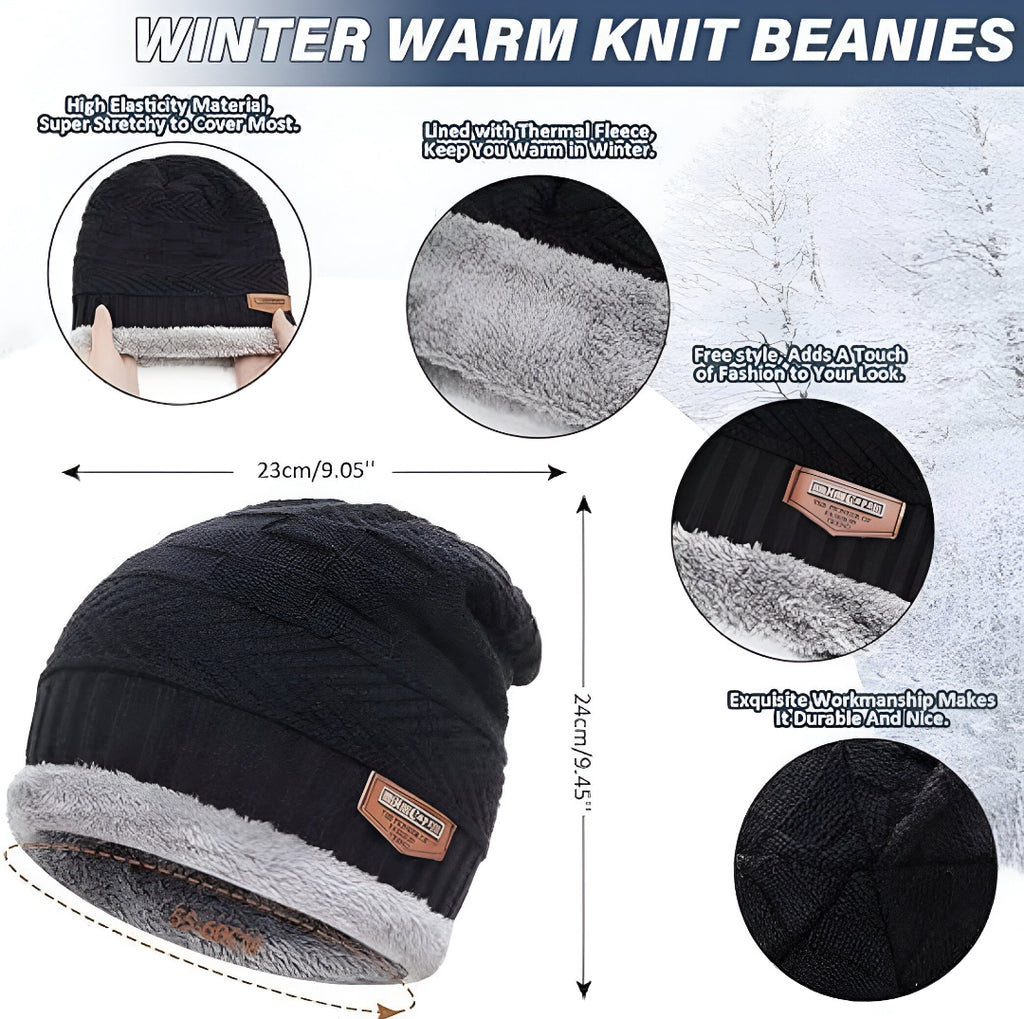 Unisex Woolen Cap Set