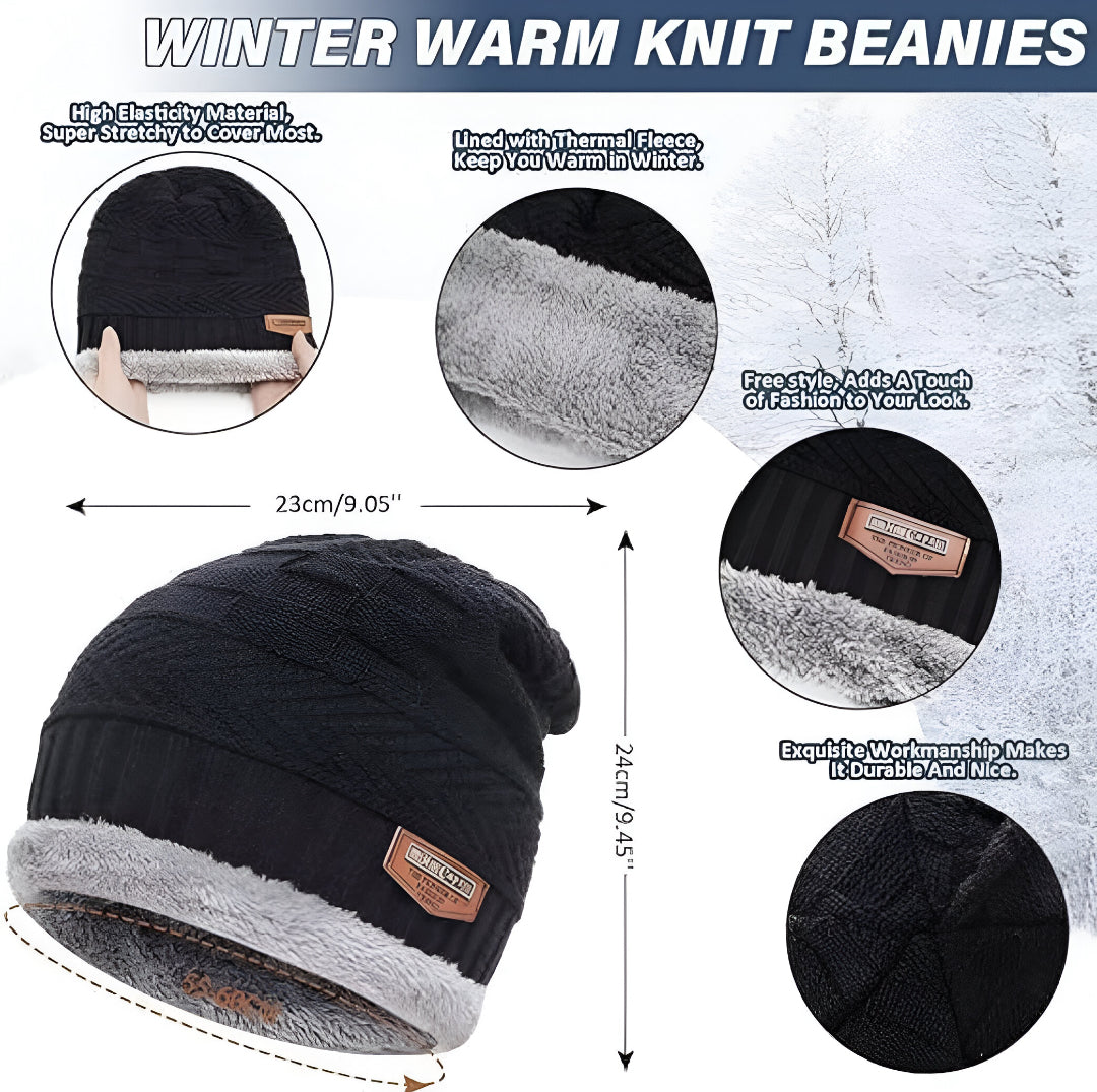 Unisex Woolen Cap Set